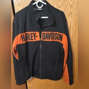 Harley-Davidson Men's Black and Orange Sweatshirt